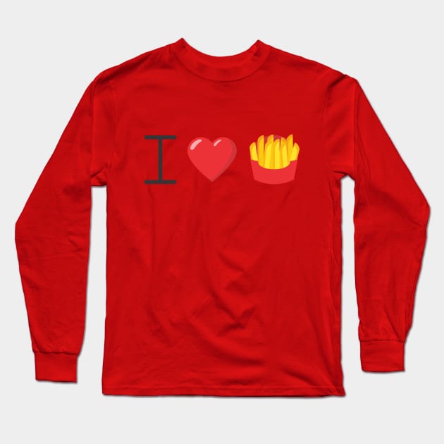 I Love Frys Emoji Logo Long Sleeve T-Shirt by mail@ilovefrys.com